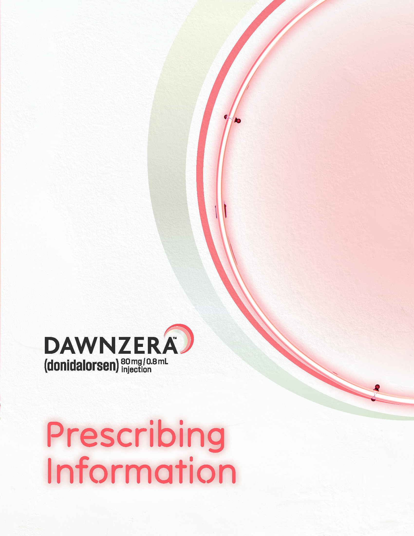 A preview of the DAWNZERA large print brochure.